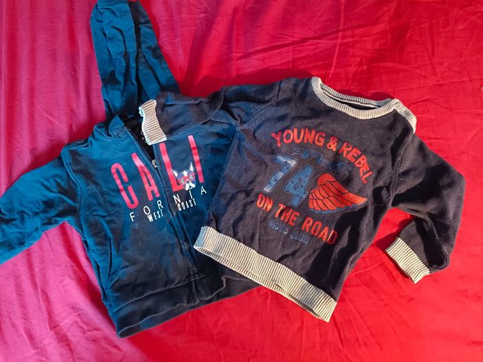 Lot veste pull 18mois garçon