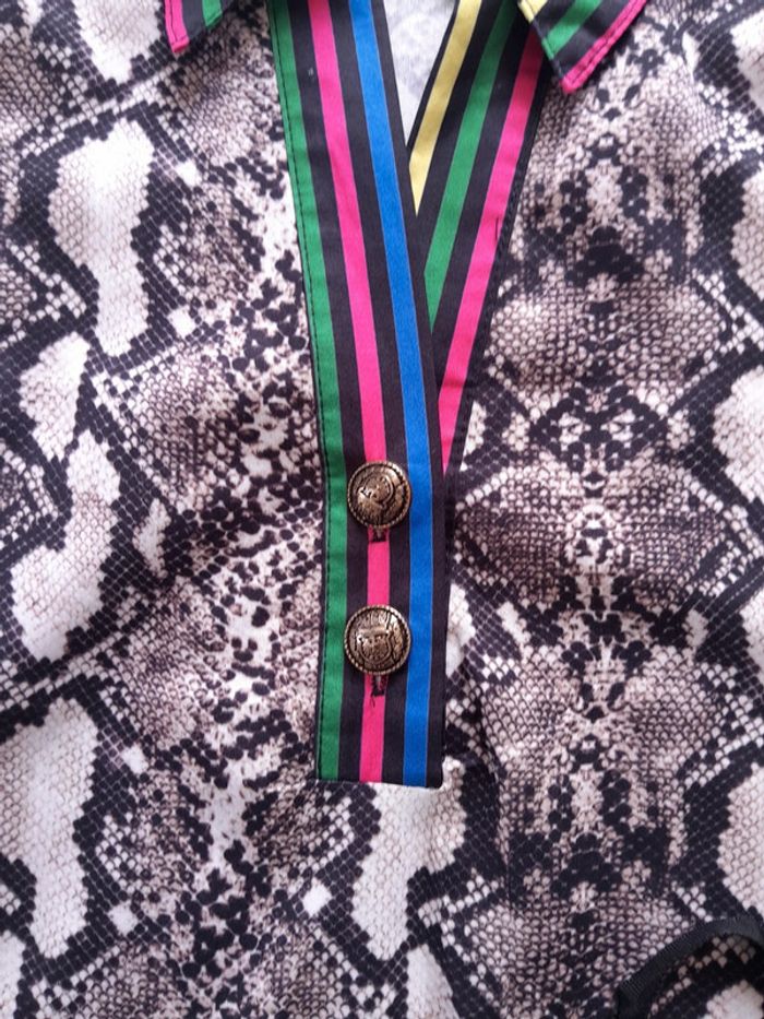 Robe mini été imprimée serpent Ipsso - photo numéro 5