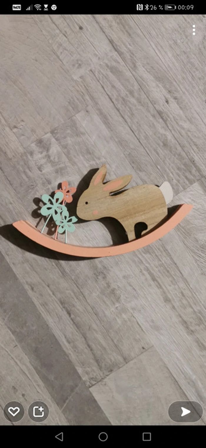 Décoration lapin bascule