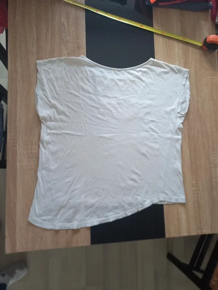 Tee-shirt blanc femme T46 - photo numéro 7