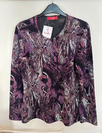 Pull / Tee Shirt manches longues violet - Griffon - T.36 - Neuf avec étiquette