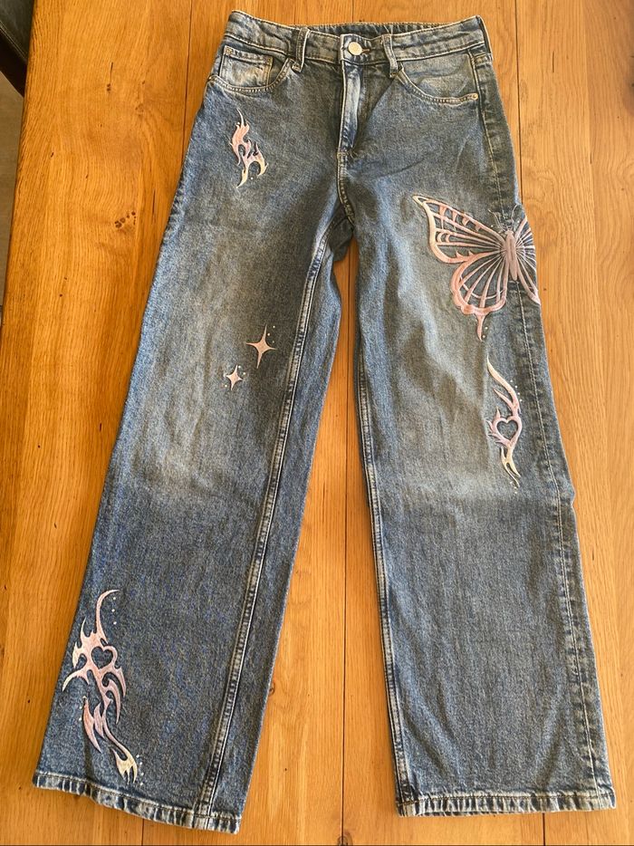 Joli jean wide leg 10-11 ans - photo numéro 5