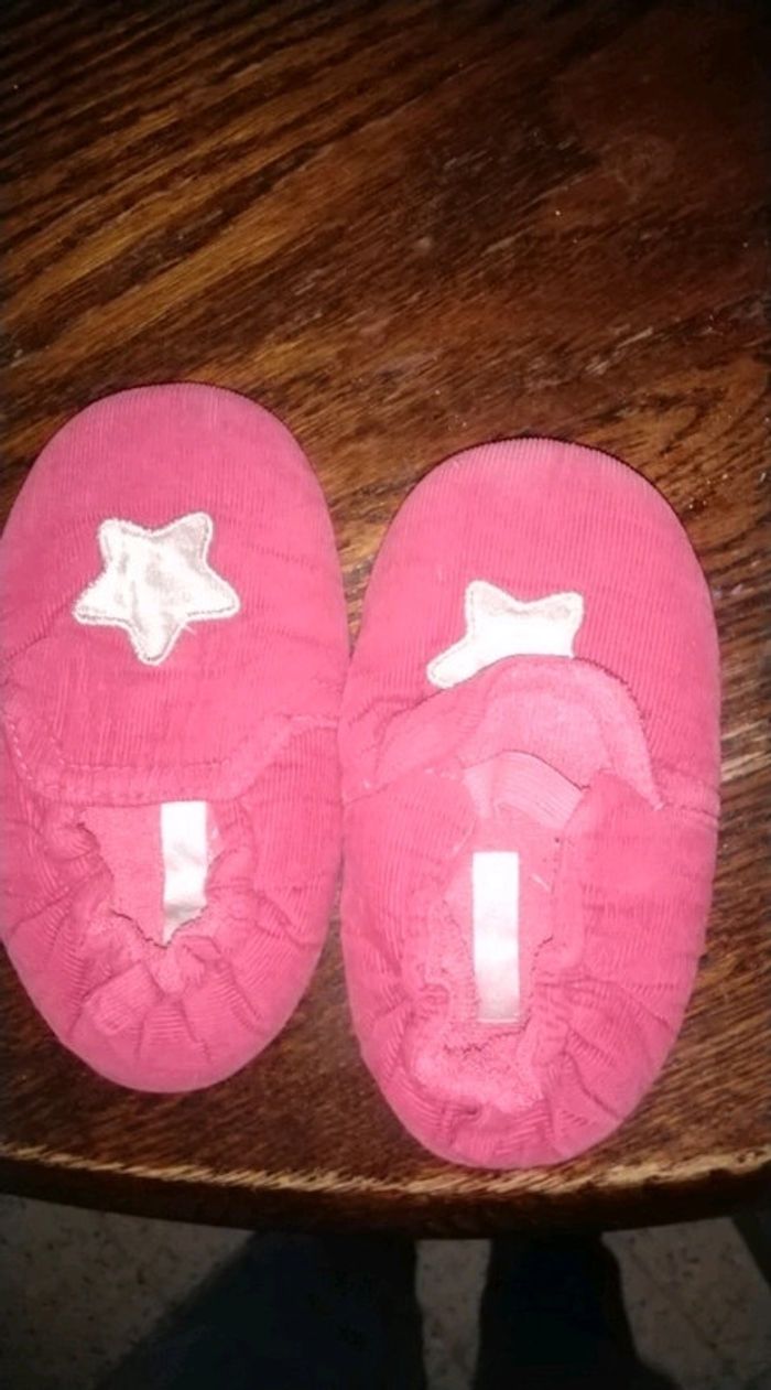 Pantoufles rose foncer