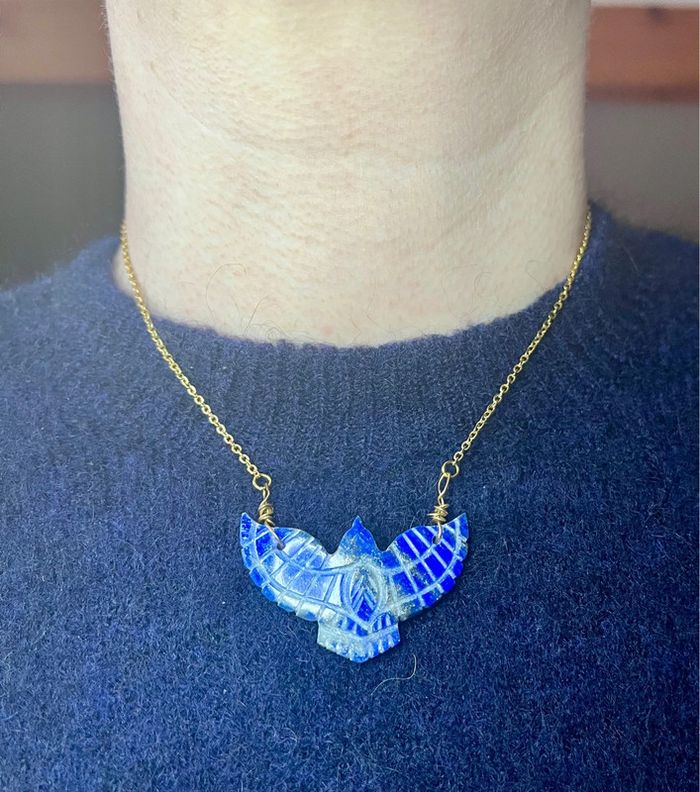 Collier aigle Lapis lazuli - photo numéro 4