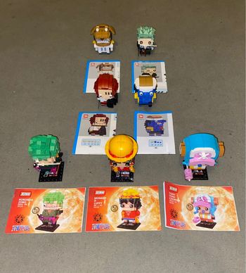 Lot X7 Compatible Lego Brickheadz One Piece