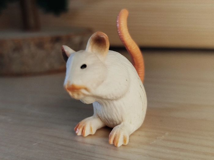 Figurine souris blanche Animal de la ferme