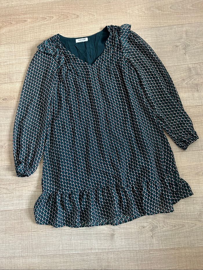 Robe imprimée à manches longues Naf Naf taille 38 excellent état - photo numéro 7