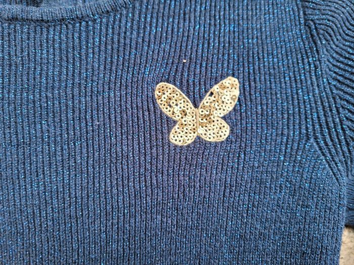 12 ans, Vertbaudet, magnifique robe bleu nuit pailletée - photo numéro 2