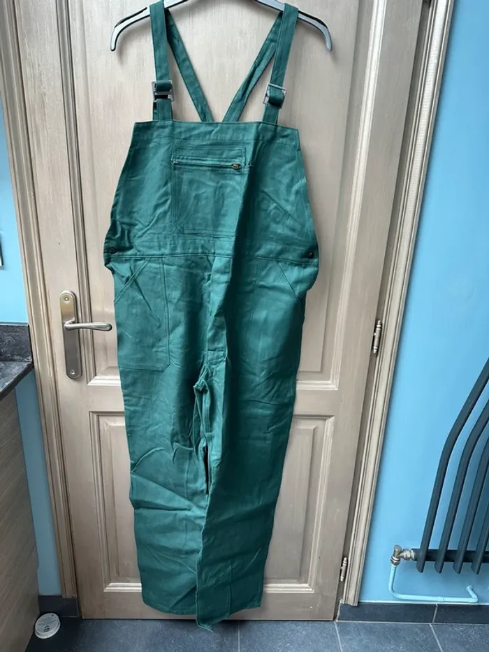 Salopette de travail en tissu vert 54-56 E Dupont - photo numéro 3