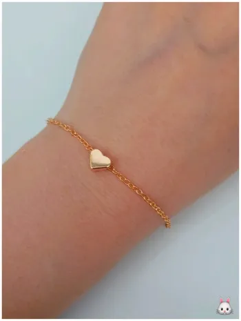 bracelet chaîne doré coeur tendance-look chic et stylé