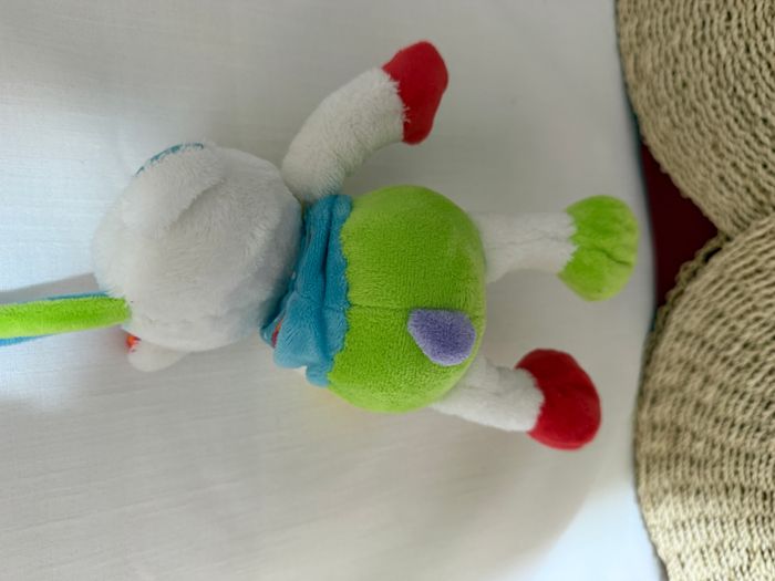 Doudou musical ours blanc bleu vert rouge jaune ZD TRADING - photo numéro 3