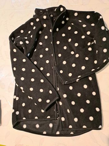 Sweat zippé à pois 10 ans