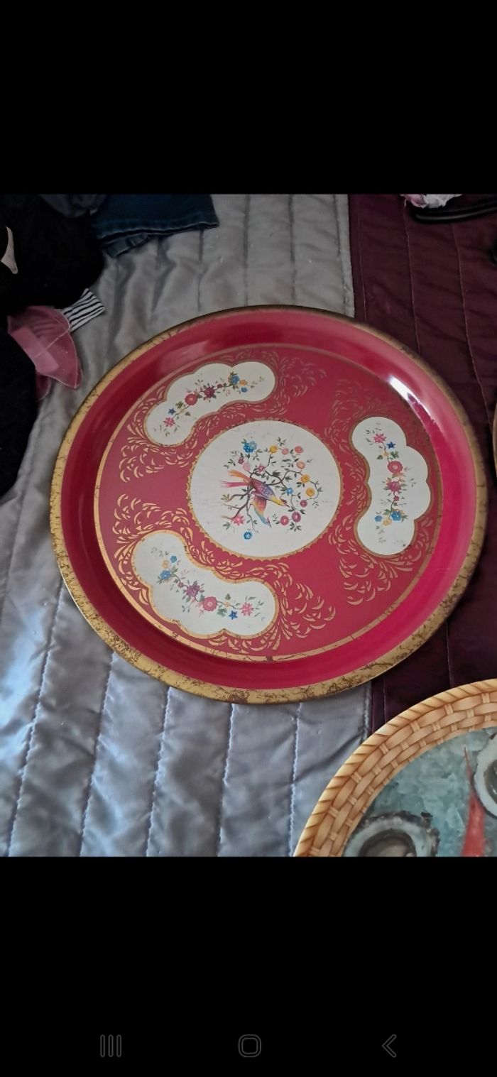 Lot de 3 plateaux métalliques - photo numéro 4