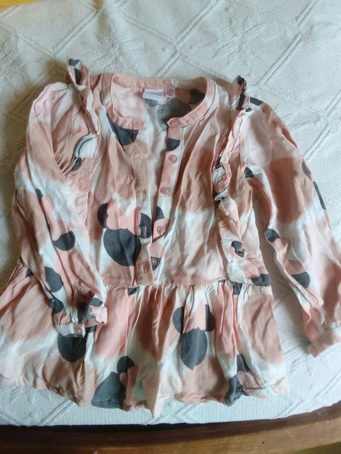 Tunique rose et gris Disney Minnie Orchestra 5 ans