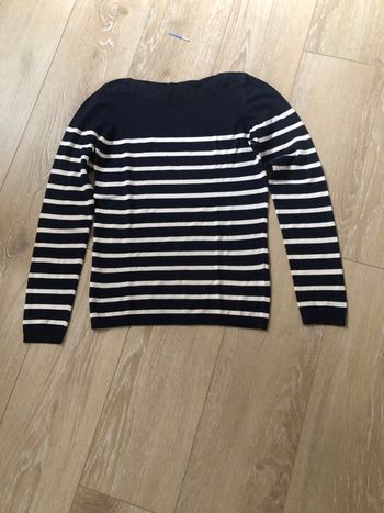 Pull rayé marine et blanc Monoprix 