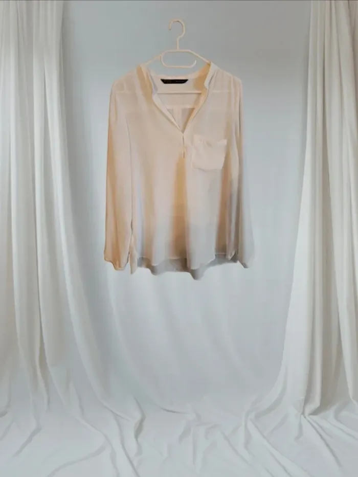 Blouse manches longues blanc taille M