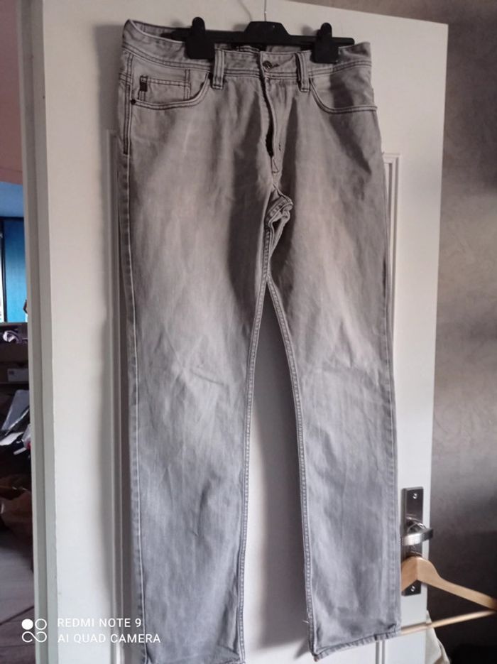 Jean gris slim  homme taille 34 US Kaporal - photo numéro 8