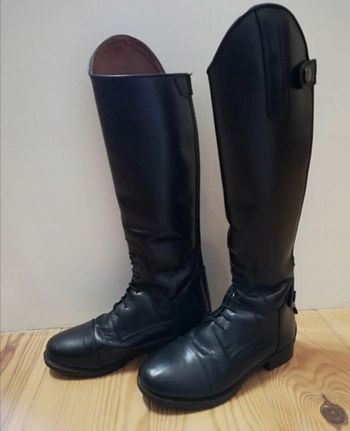 Bottes équitation equitheme taille 33 noire en cuir