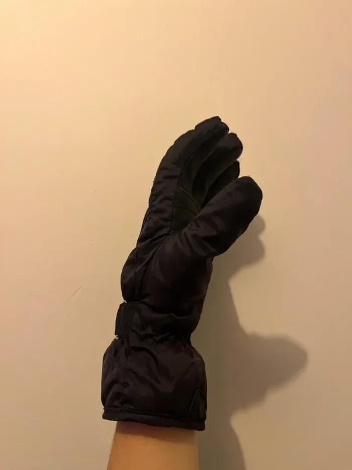 Gants Ski Snow Cuir Noir T7 - photo numéro 3