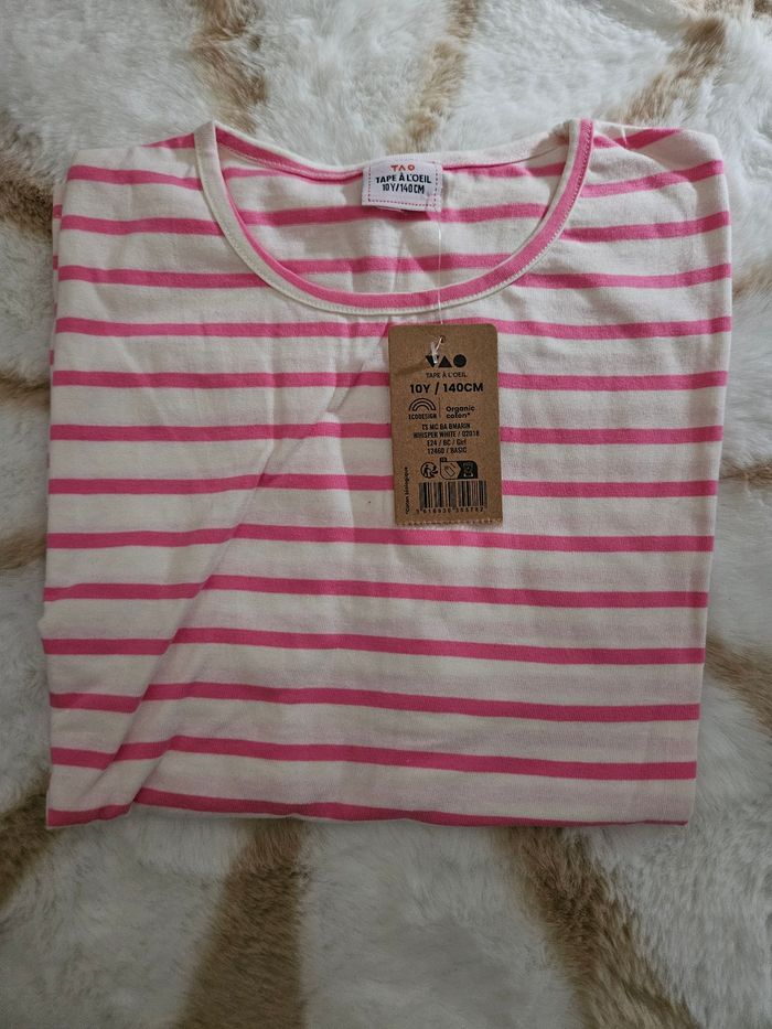 T shirt fille tape à l oeil - photo numéro 1