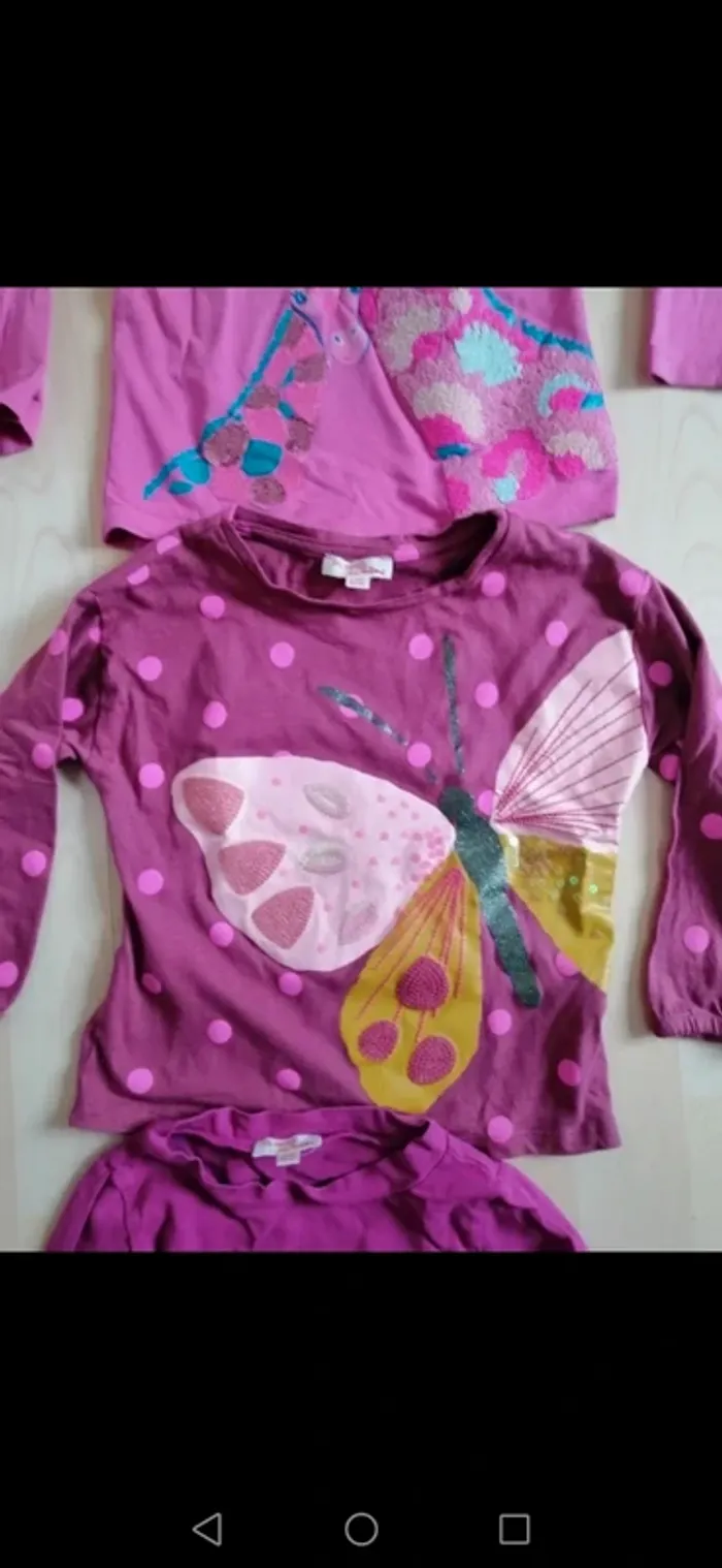 Lot 3 T shirts fille manches longues DPAM - photo numéro 3