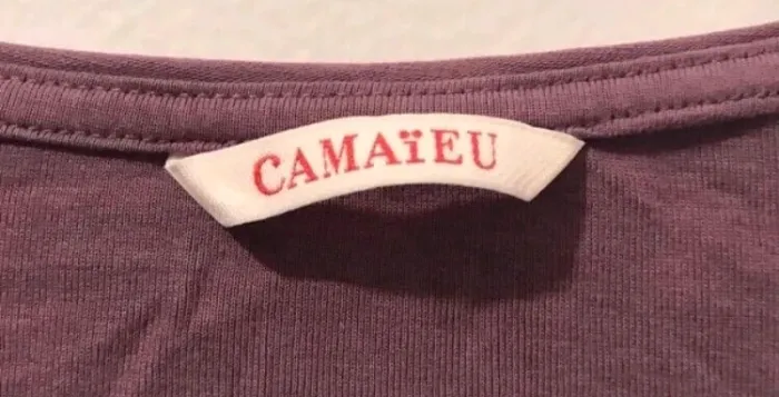 Haut femme camaïeu manche longue violet taille L - photo numéro 3