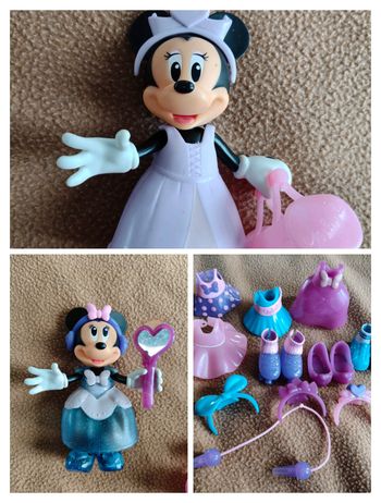 Lot de 2 Minnie avec robes chaussures et accessoires