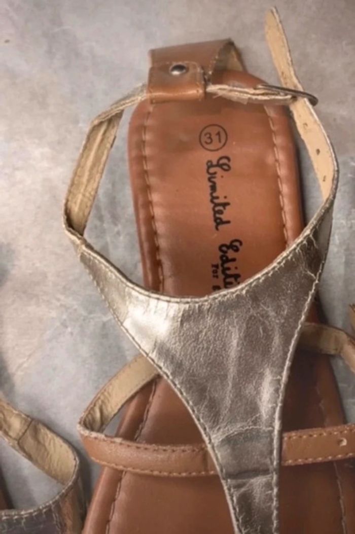 Sandales argent gris fille 31 - photo numéro 3