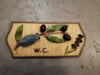 plaque de porte WC provencale