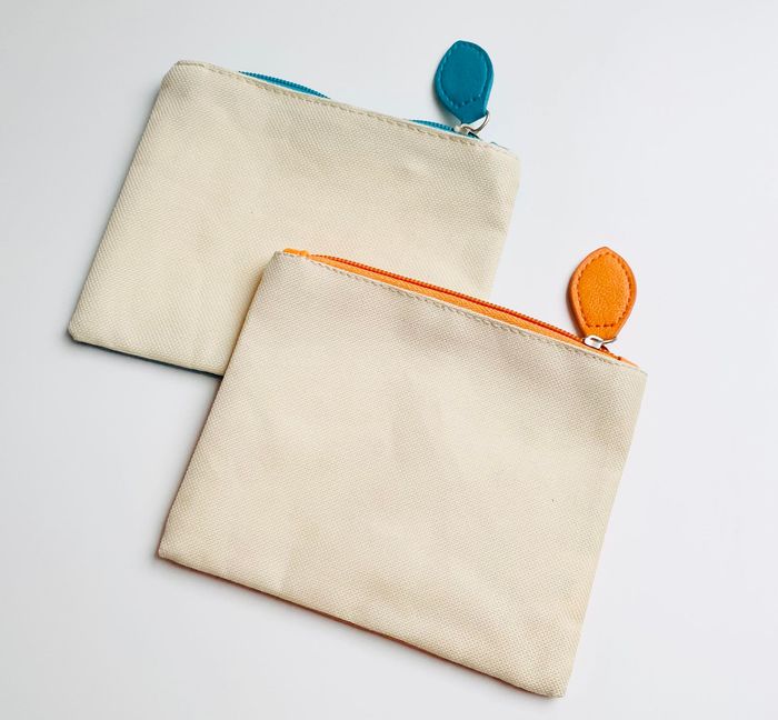 Lot de 2 mini pochette turquoise & orange - photo numéro 2