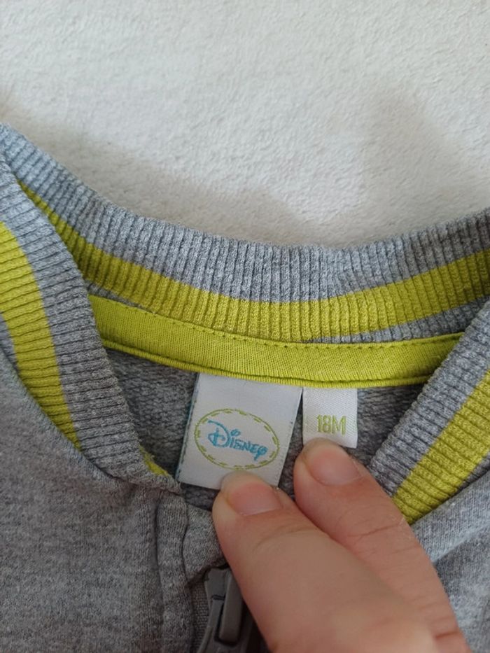 Sweat zippé gris VIB 18 mois Disney - photo numéro 2