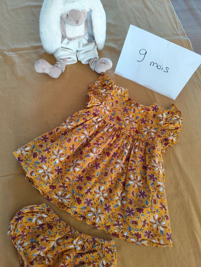 Lot de 3 robes été avec bloomer 9 mois - photo numéro 4