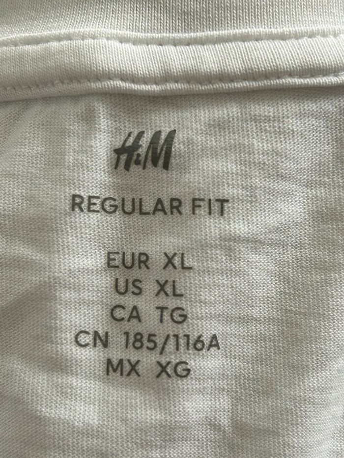 T-shirt blanc manches courtes H&M - Taille 42 - photo numéro 4