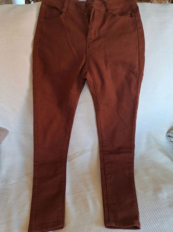 Pantalon femme taille 36 couleur marron/Rouille