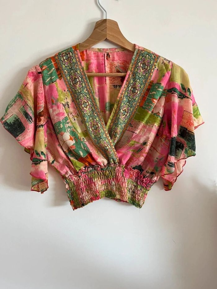 Ensemble d’été crop top + jupe rose - photo numéro 2