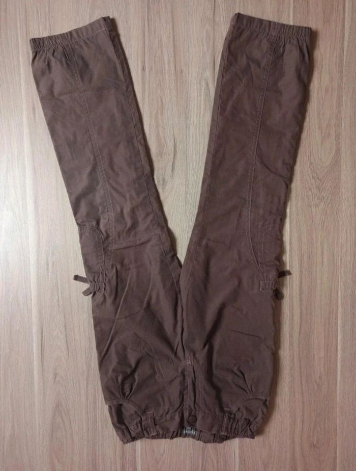 Pantalon marron in extenso 10 ans poches sur les côtés avec petit nœud