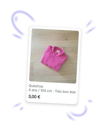 🩷 Sweat polaire 4 ans Queshua #emyfleury_4ansfille