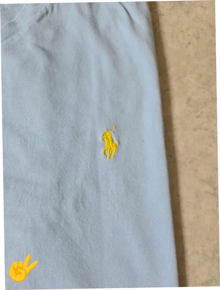 T-shirt Ralph Lauren M coupe col rond bleu Homme Men tee6b - photo numéro 2