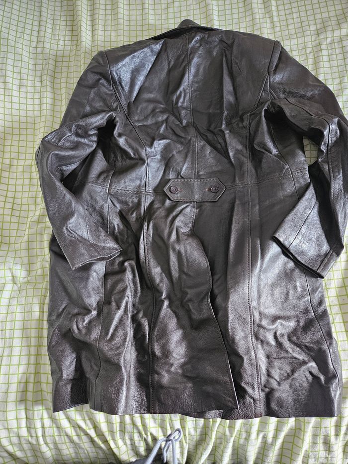 Veste cuir marron foncé - photo numéro 2