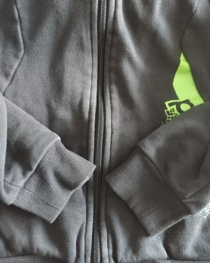 Veste zippée et t shirt garçon adidas predator 7 8 ans noir et vert fluo - photo numéro 7