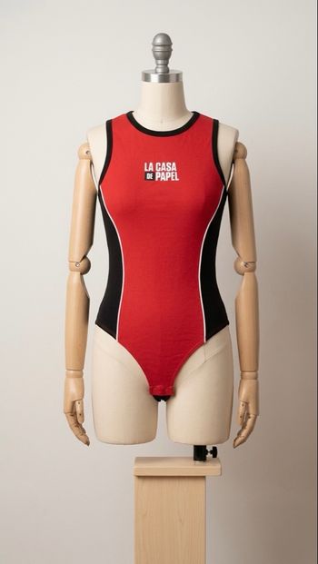 Undiz x Netflix - Body La Casa de Papel - Taille XS - Rouge/Noir - Neuf