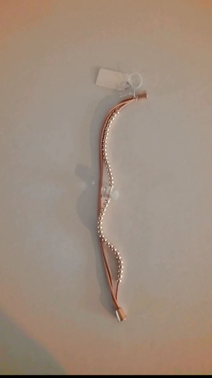 Bracelet marron clair aimanté brillant cube - photo numéro 7