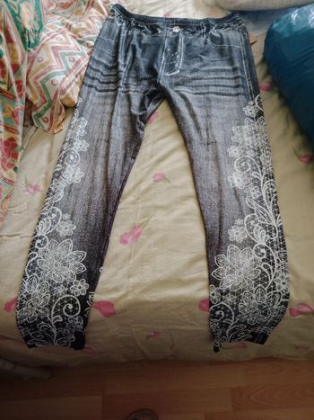 Legging gris effet délavé