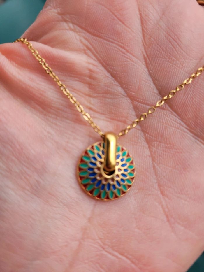 Parure acier inoxydable et émaux - photo numéro 3