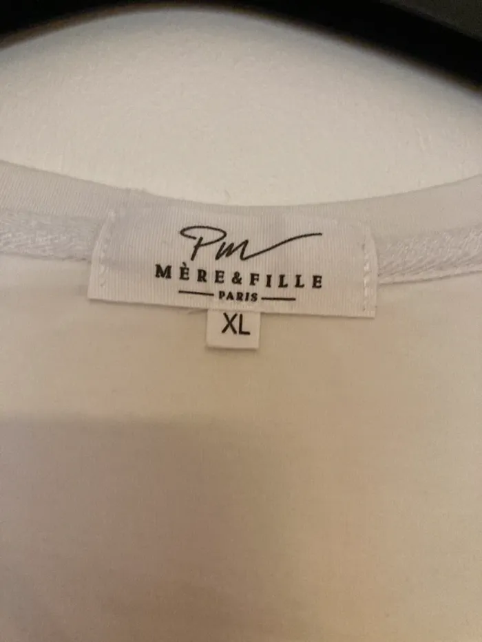 T-shirt Maman d’amour brodé avec coeur taille XL - photo numéro 3