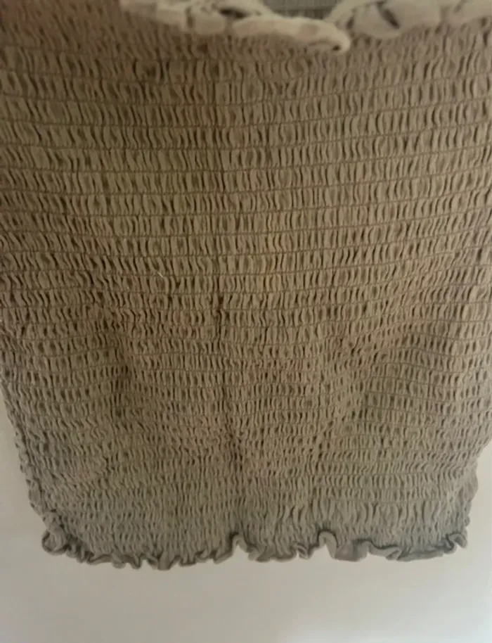 Crop top beige H&M taille L - photo numéro 3