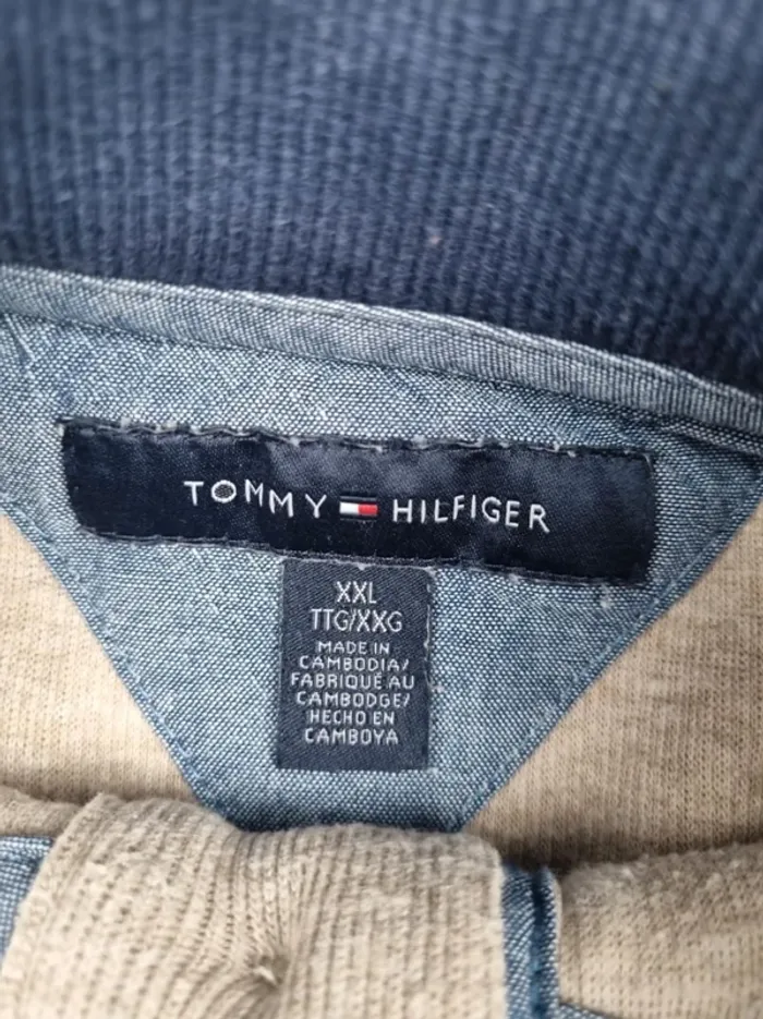 Pull rayé col montant boutonné Tommy Hilfiger XXL Hommes - photo numéro 6