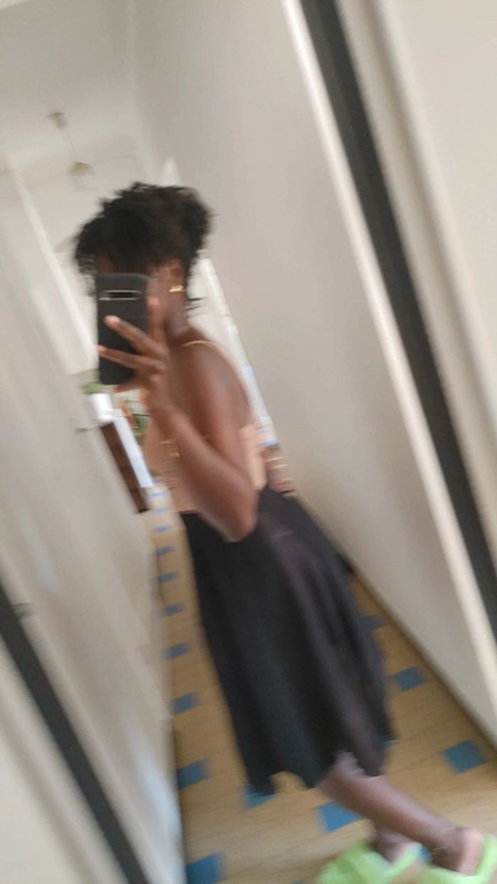 Jupe transparent en laine et soie taille haute - photo numéro 11