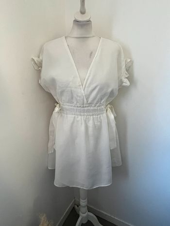 Robe cache cœur blanche Zara M