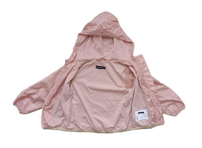 Coupe vent rose et pastilles scintillantes à capuche. Veste légère. In Extenso. Taille 5 ans - photo numéro 5